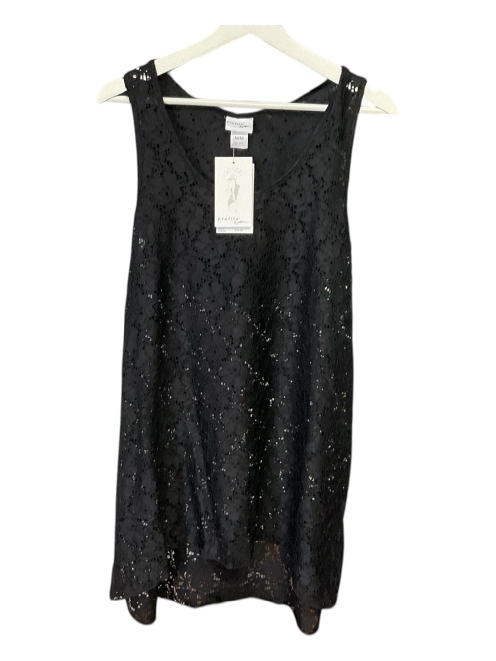 NWT Profile by Gottex Black Lace Swim Cover-Up Tunic - Size MM